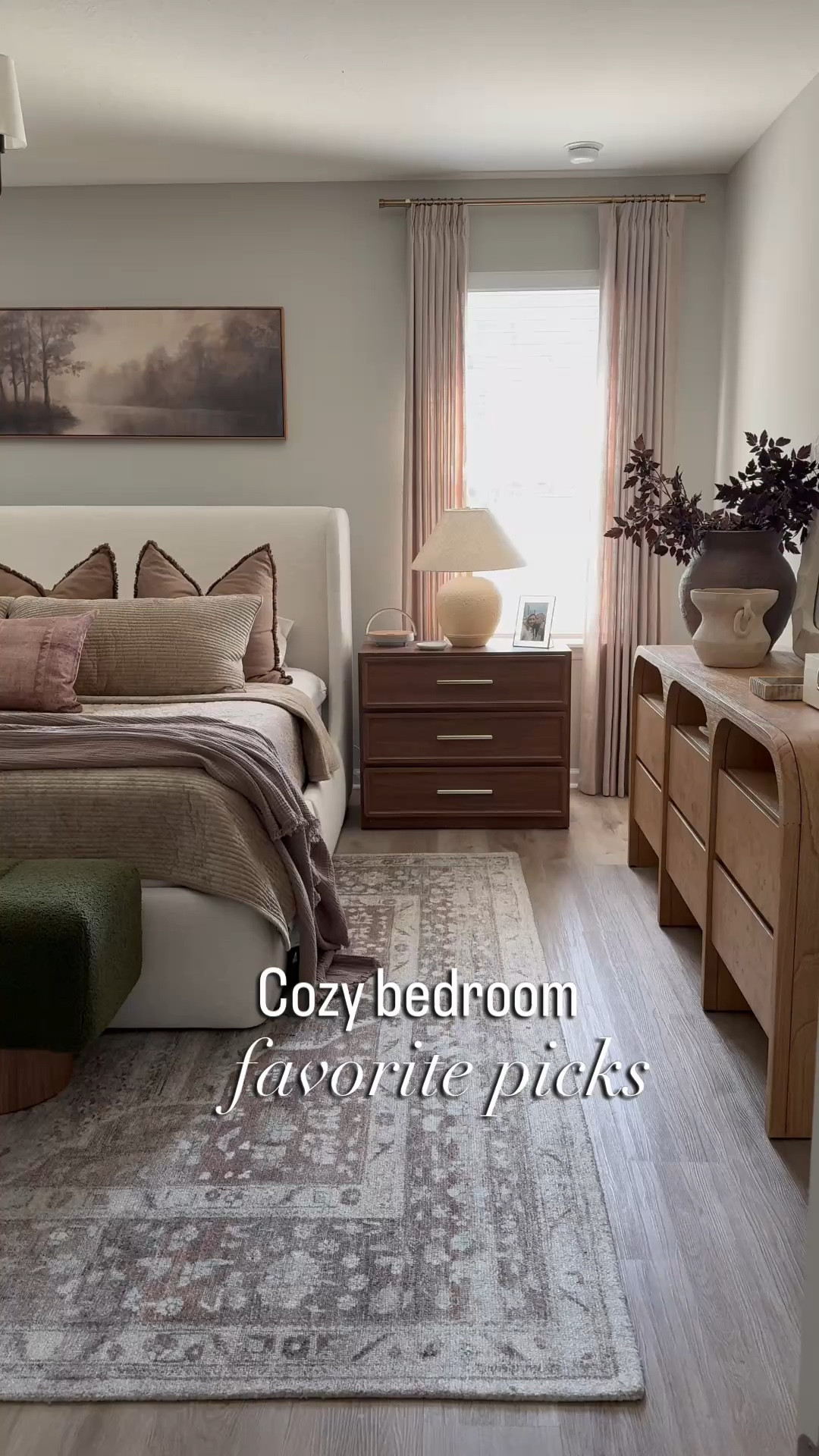 Bedroom favorites- moody cozy vibes 🤎. 

Bedroom, master bedroom, bedroom favorites, Amazon bedding, designer inspired home finds, nightstands, dresser, bedroom styling, guest bedroom, bedroom inspiration, amazon home finds, king bed, moody framed art, Loloi rugs, Amazon curtains 

#LTKSaleAlert #LTKHome #LTKSeasonal
