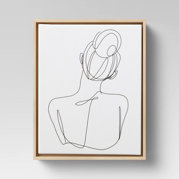 Woman Figural Wall Canvas White - Opalhouse™ | Target