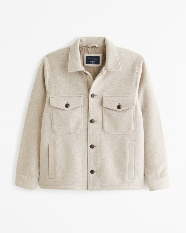 Men's Elevated Shirt Jacket | Men's Coats & Jackets | Abercrombie.com | Abercrombie & Fitch (US)