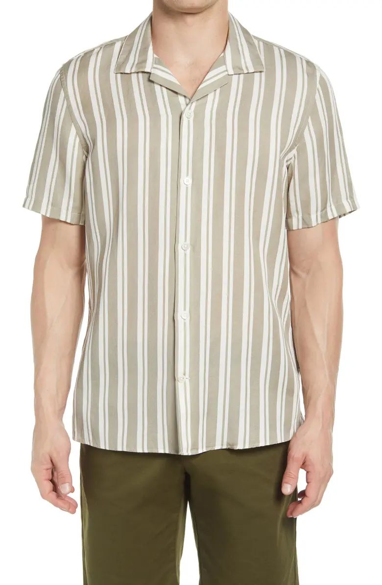 Men's Miyagi Stripe Short Sleeve Button-Up Shirt | Nordstrom | Nordstrom