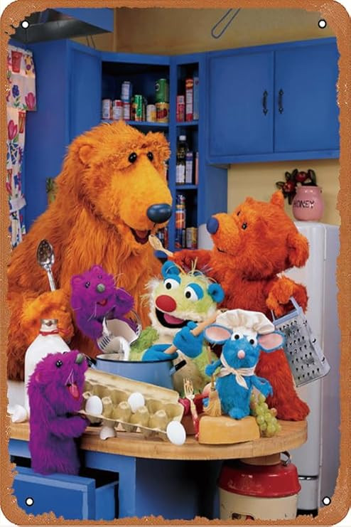 Bear in the Big Blue House 1997 Poster Metal Tin Sign 8" x 12" Vintage Retro Wall Decor for Plaqu... | Amazon (US)