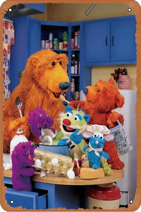 Bear in the Big Blue House 1997 Poster Metal Tin Sign 8" x 12" Vintage Retro Wall Decor for Plaqu... | Amazon (US)