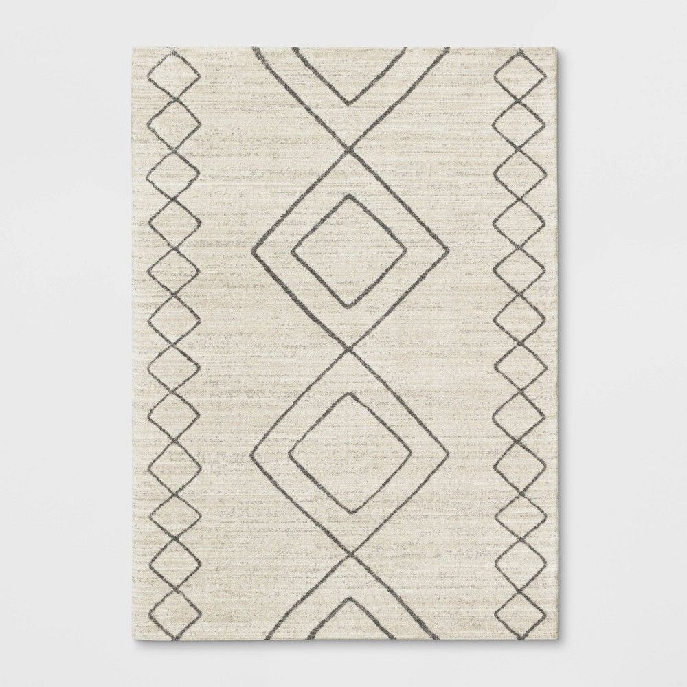 5'3""x7'7"" Reed Diamond Tribal Rug Cream - Project 62 | Target