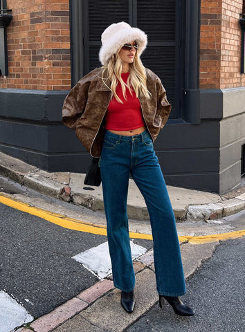 Top Model Jeans Dark Denim | Princess Polly US