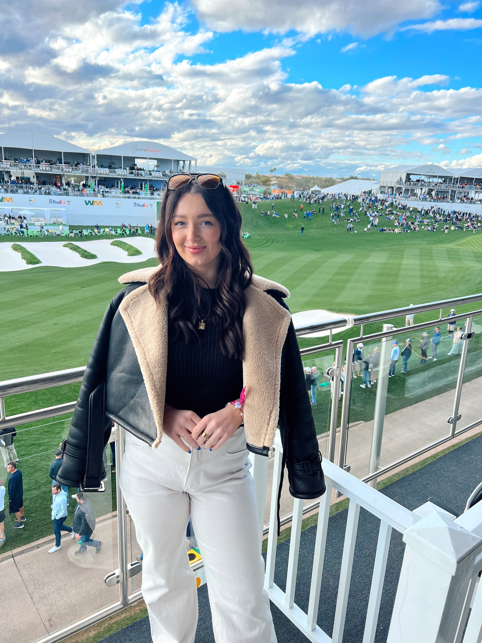 Waste management Phoenix open outfit idea!⛳️💚
Casual chilly weather Arizona outfit golf tournament outfit ideas 

#LTKstyletip #LTKtravel #LTKover40