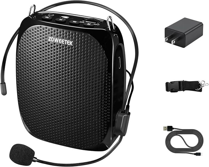 Zoweetek ZW-Z258 - Mini amplificador de voz portátil y recargable para profesores con micrófono... | Amazon (US)