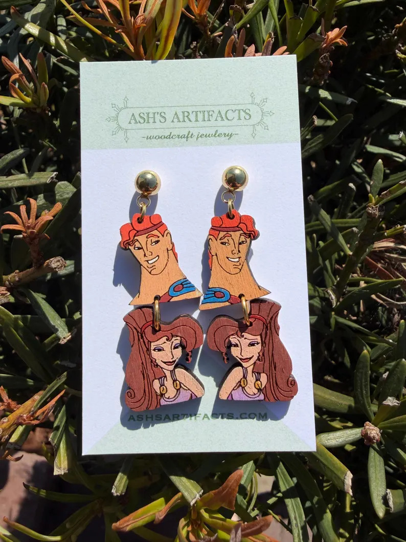 Zero to Hero Wooden Earrings | Etsy (US)