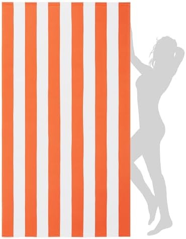 WILFA Extra Large Beach Towel - Oversized Mircofiber 40 x 70 inches, XL Striped Lightweight Pool ... | Amazon (US)