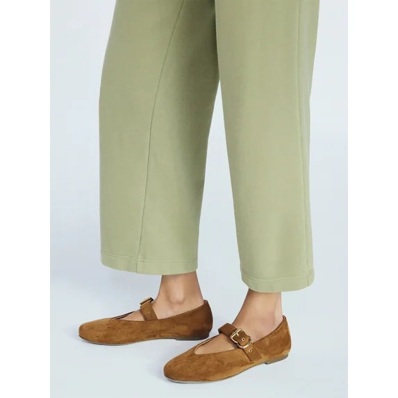 Free Assembly Women's Faux Suede Mary Jane Ballet Flats | Walmart (US)