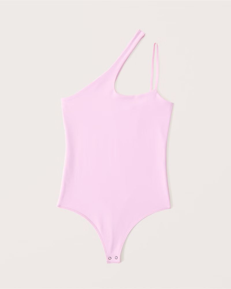 Asymmetrical One-Shoulder Seamless Fabric Bodysuit | Abercrombie & Fitch (US)