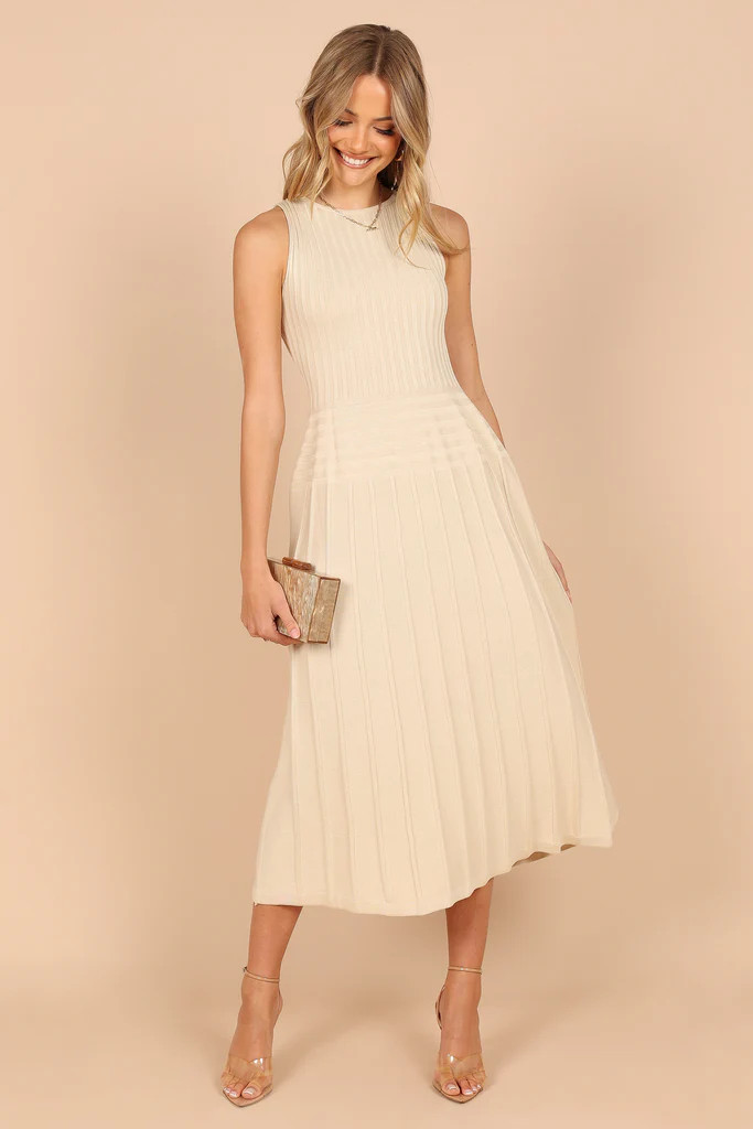 Renzo Knit Maxi Dress - Beige | Petal & Pup (US)