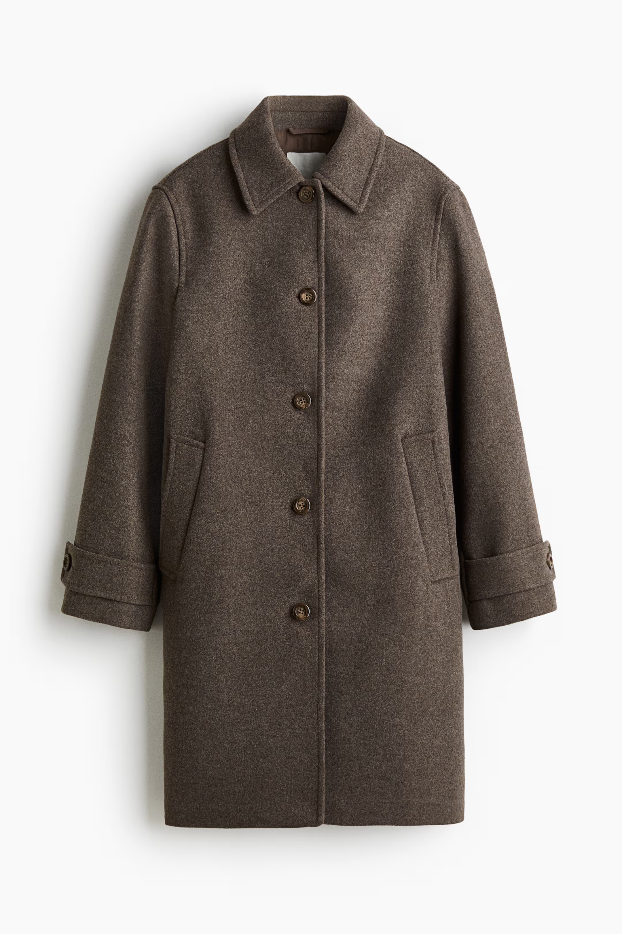Car coat - Dark taupe - Ladies | H&M GB | H&M (UK, MY, IN, SG, PH, TW, HK)