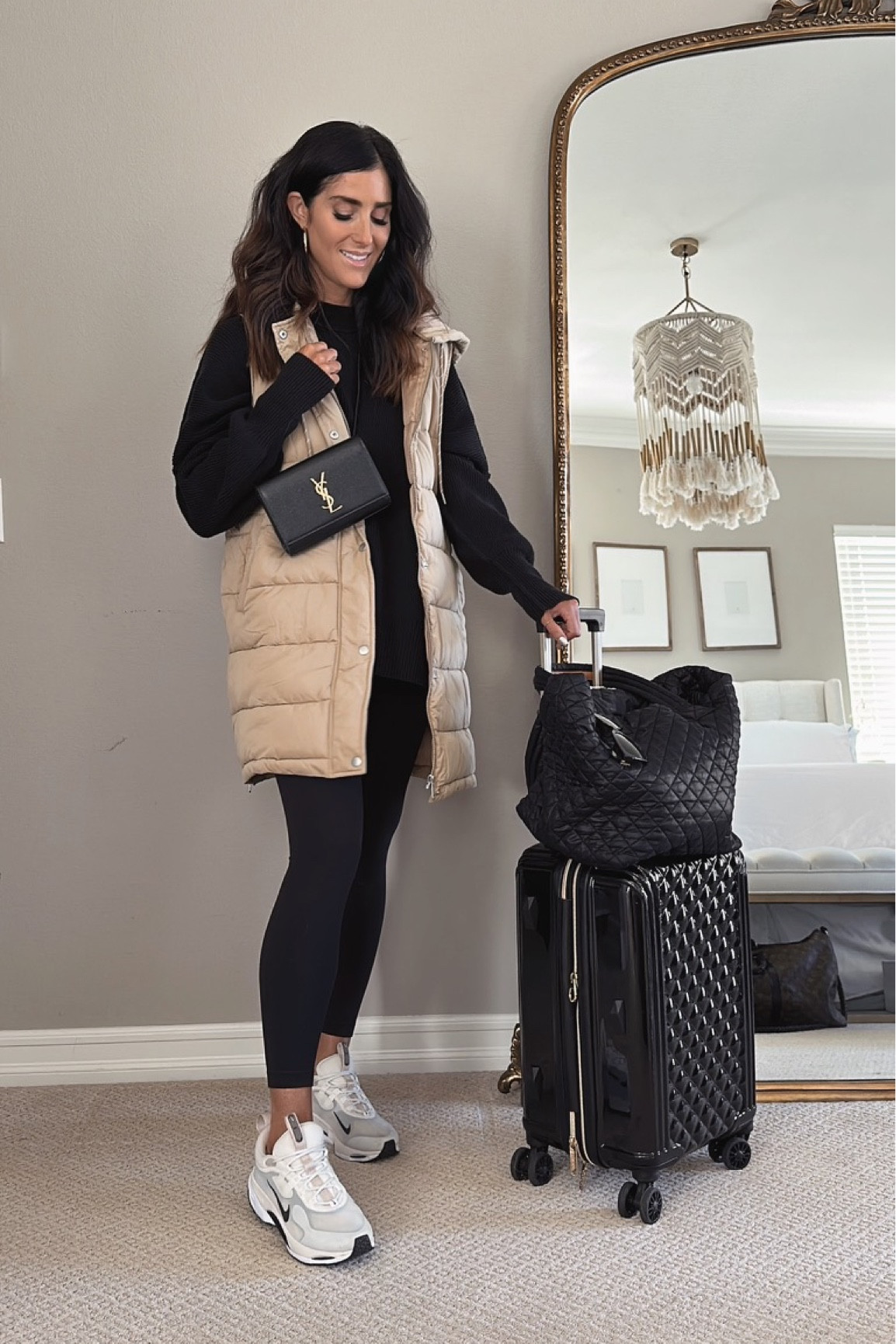 Zella Long Hooded Puffer Vest curated on LTK