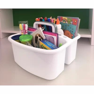 Small Home Divided Plastic Crate Rebrilliant Size: 7" H x 10" W x 10" D | Wayfair North America