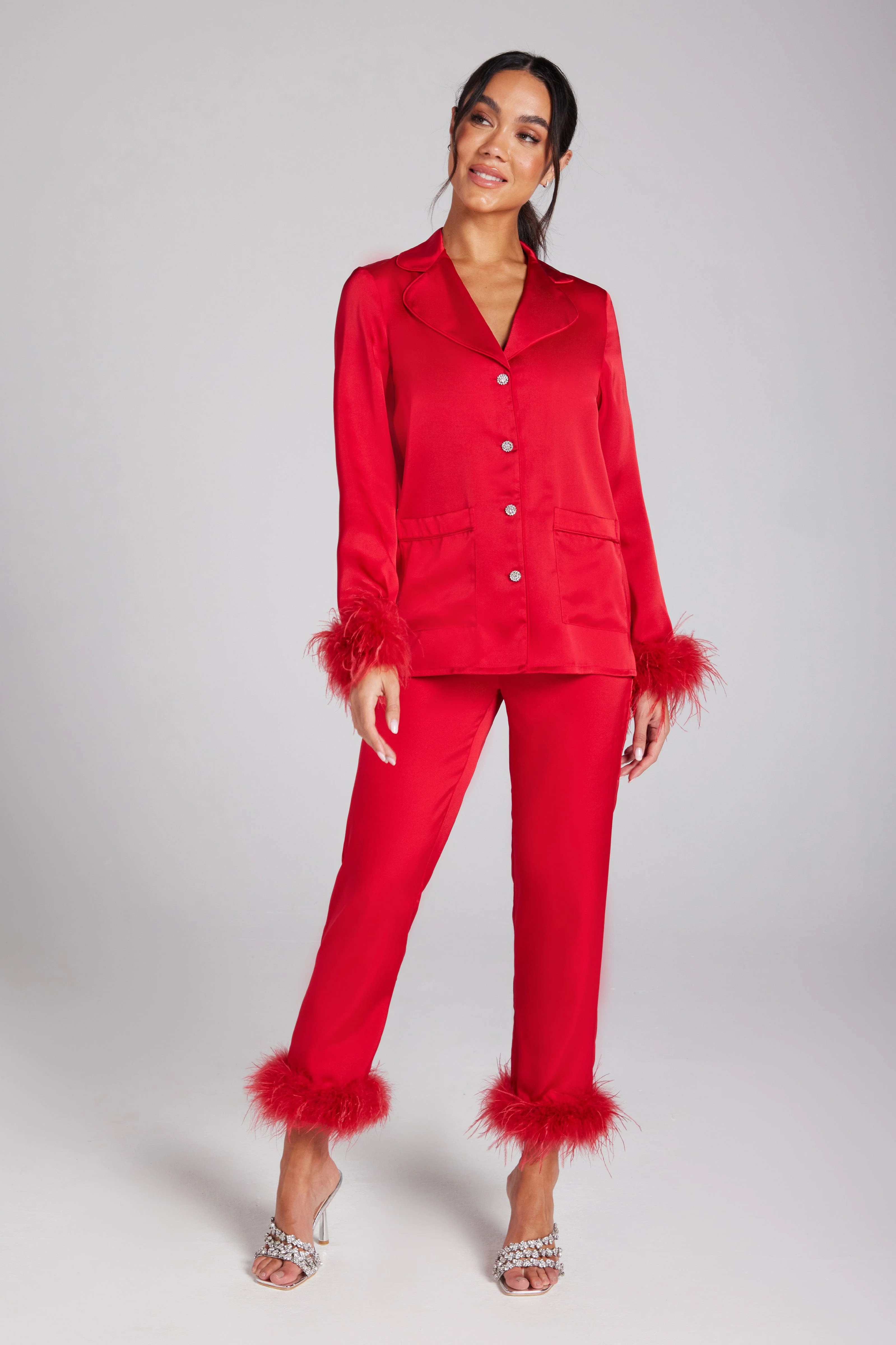 Darcie Red Pyjamas | Nadine Merabi