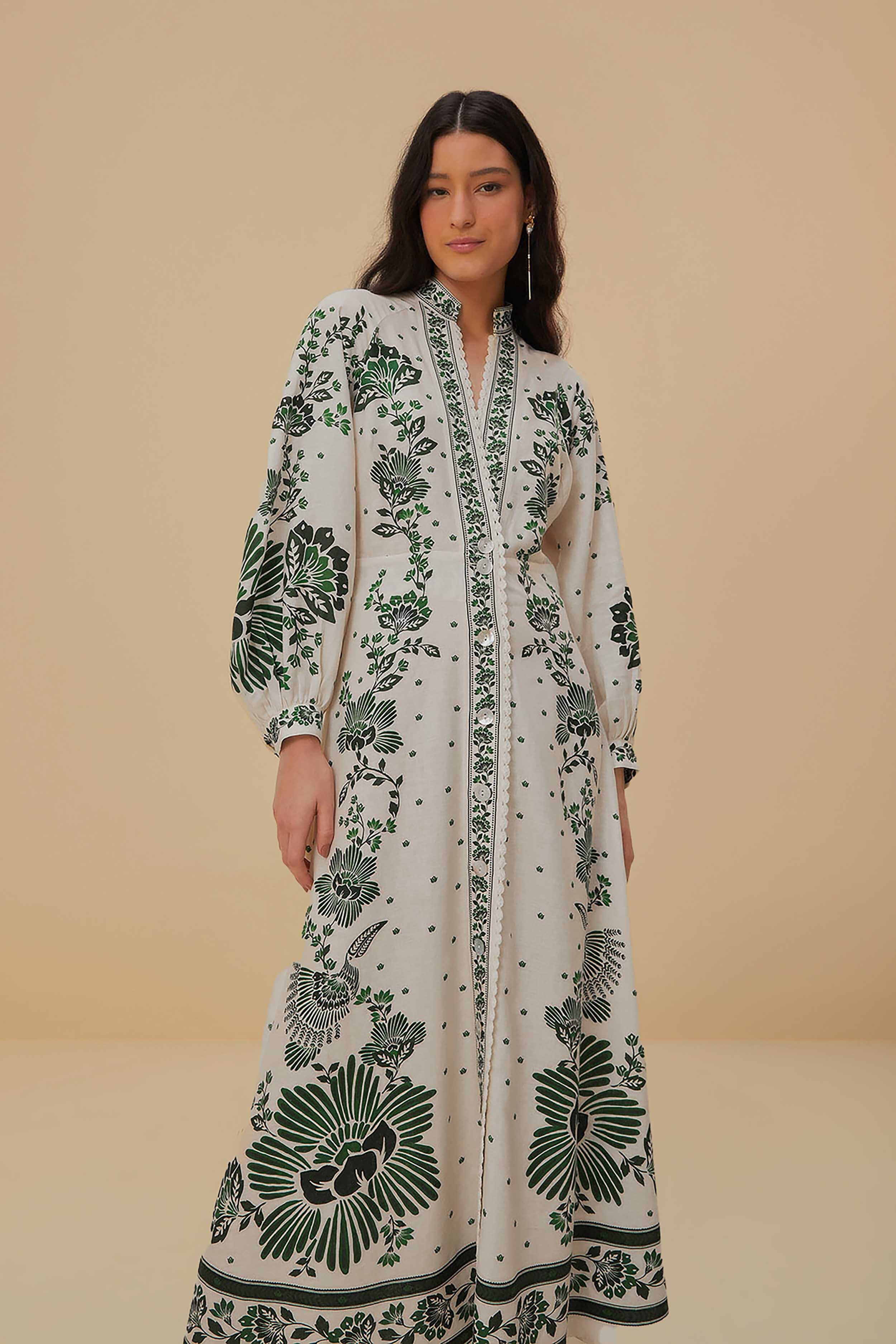 Forest Soul Off-White Maxi Dress | FarmRio (US)