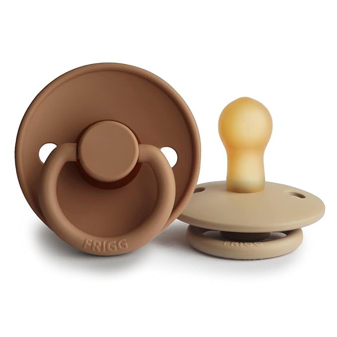 FRIGG Natural Rubber Baby Pacifier | Made in Denmark | BPA-Free (Croissant/Cappuccino, 0-6 Months... | Amazon (US)