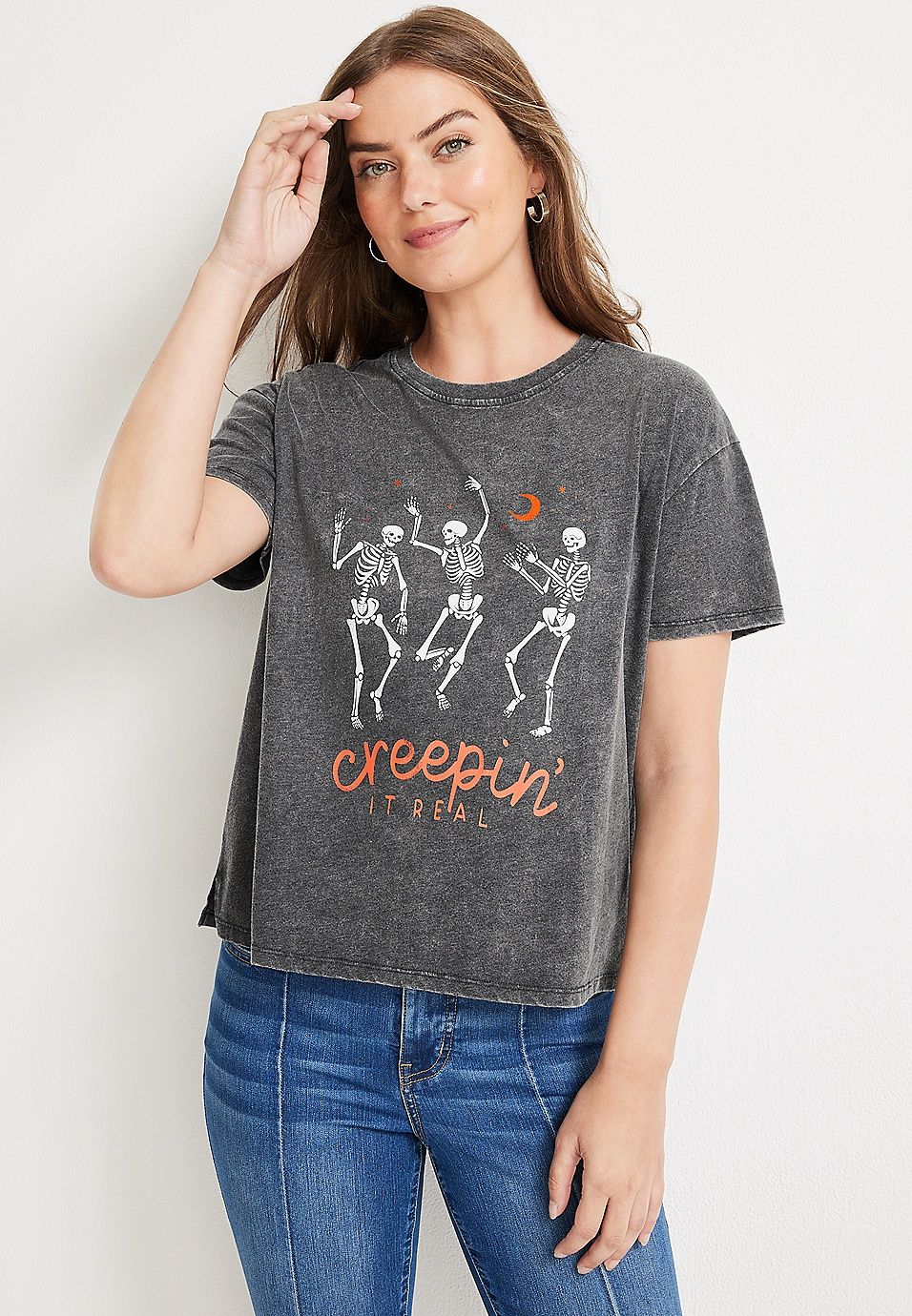 Creepin It Real Graphic Tee | Maurices