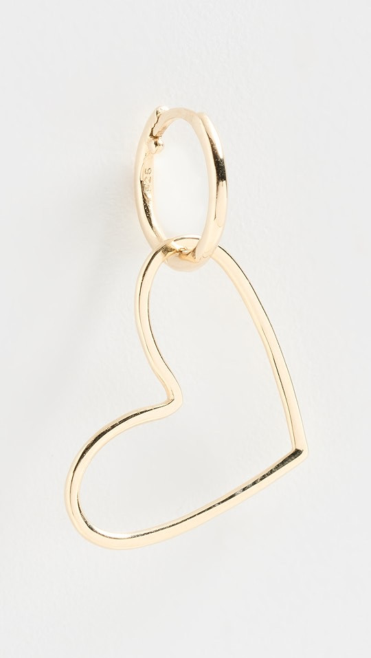 14k Fine by Irem Heart Hoop Earring | Shopbop