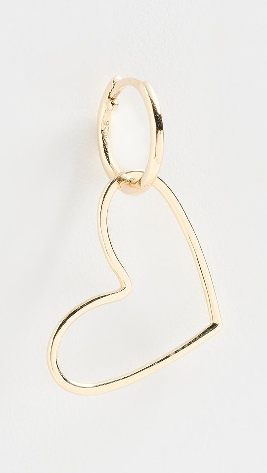 14k Fine by Irem Heart Hoop Earring | Shopbop