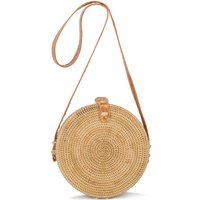 Women Crossbody Handbag Bohemian Straw Bag Small Knitted Vintage Rattan Purse | Bonanza (Global)