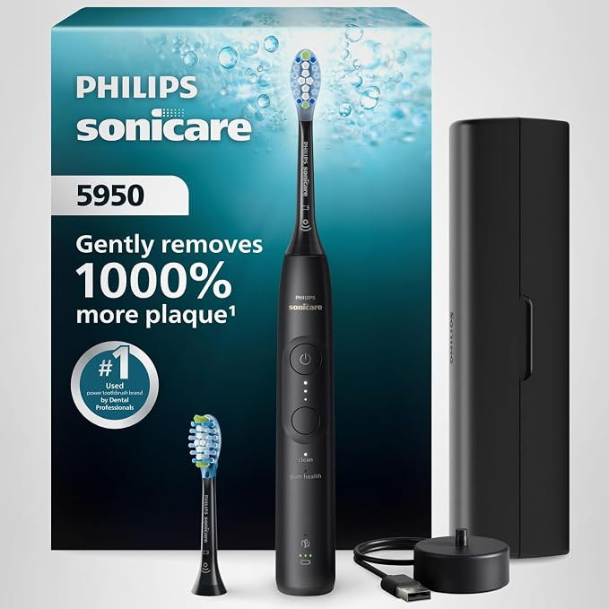 Philips Sonicare 5950 Series Electric Toothbrush, with Pressure Sensor, for Sensitive Gums, 6 Bru... | Amazon (US)