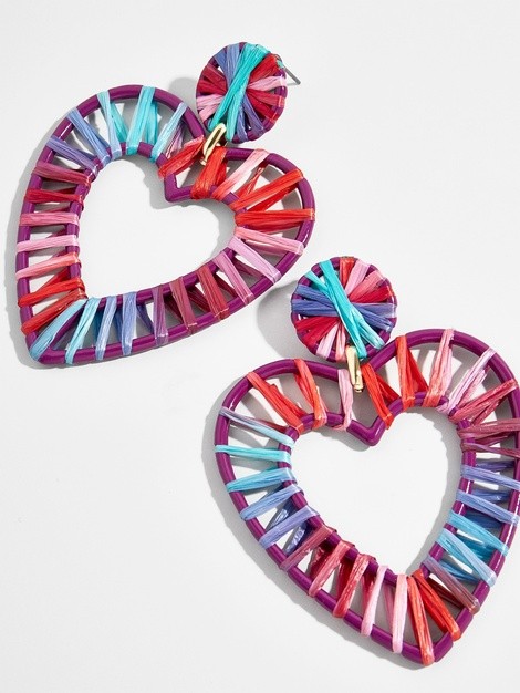 Regina Raffia Heart Earrings | BaubleBar (US)