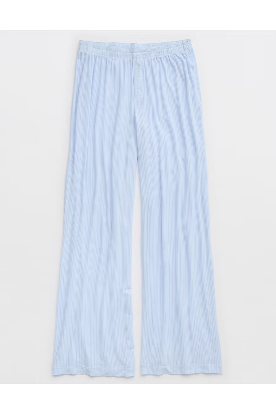 Aerie SuperchillÂ® Modal Rib Trouser PJ Women's Eyelet Blue XXL | American Eagle Outfitters (US & CA)