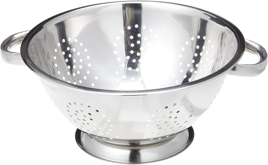 EXCELSTEEL Heavy Duty Stainless Steel Colander 5 Qt | Easy Grip Handles | Self-Draining Base | Mi... | Amazon (US)