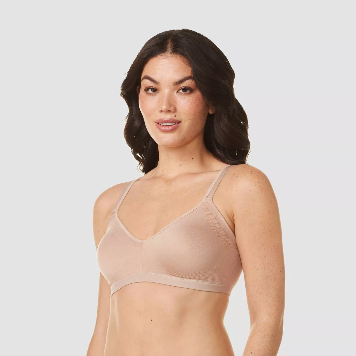 Simply Perfect by Warner's Women's Underarm Smoothing Seamless Wireless Bra - Toasted Almond S | Target