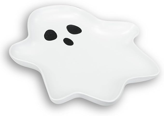 Ceramic Ghost Plate (10.6 * 9.1in) | Reusable Halloween Plate for Everything from Desserts, Salad... | Amazon (US)