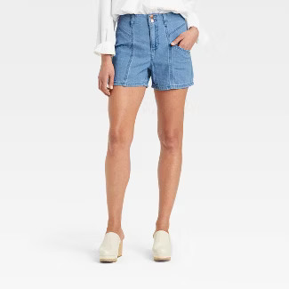 Women's High-Rise Cargo Midi Shorts - Universal Thread™ Light Wash 6 | Target