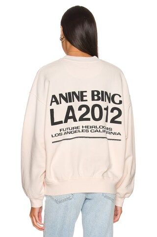 ANINE BING Jaci Sweatshirt Bing LA in Washed Pink from Revolve.com | Revolve Clothing (Global)