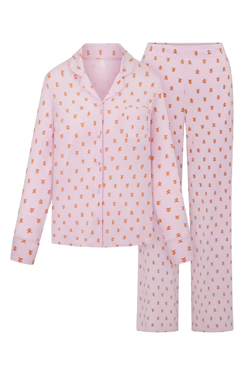 Long Sleeve Button-Up Shirt & Pants Pajama Set | Nordstrom