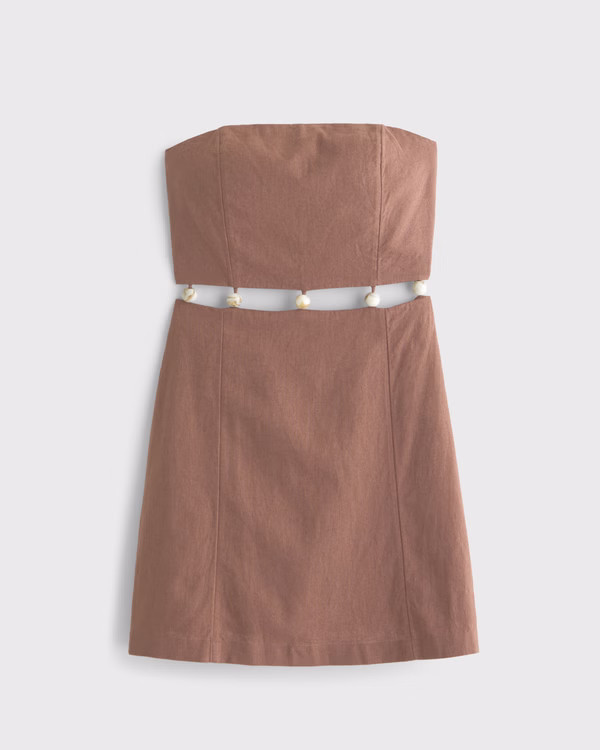 Women's Beaded Strapless Mini Dress | Women's New Arrivals | Abercrombie.com | Abercrombie & Fitch (US)