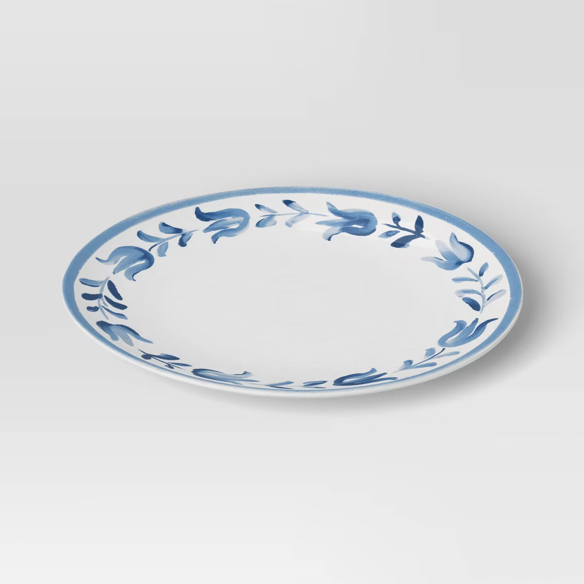 13" Stoneware Serve Platter Blue Floral - Threshold™ | Target