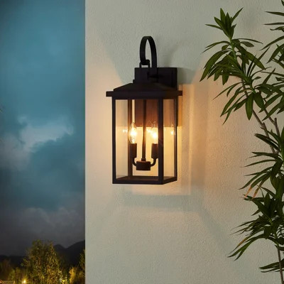 Kaveeta 19.75'' Black Outdoor Wall Light | Wayfair North America