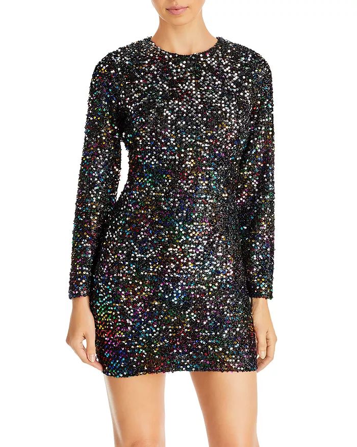 Rainbow Sequin Open Back Mini Dress - 100% Exclusive | Bloomingdale's (US)