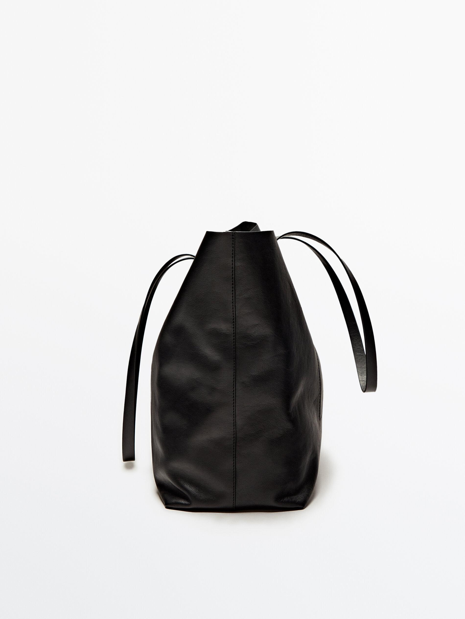 Nappa leather tote bag | Massimo Dutti US