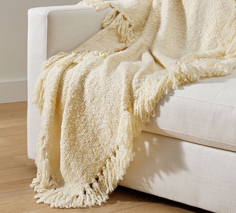 Dreamy Handwoven Fringe Throw Blanket | Pottery Barn (US)