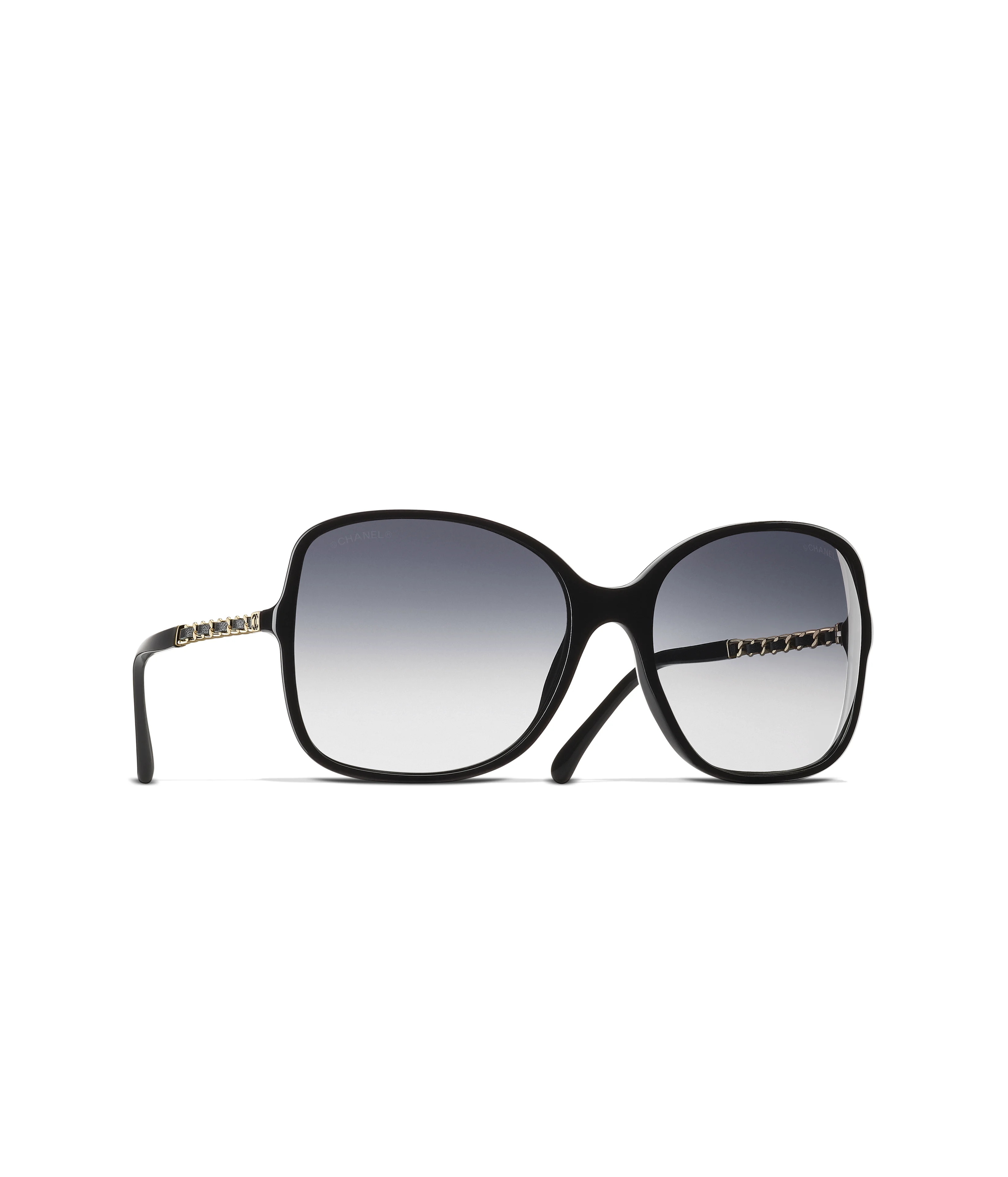 CHANEL Sunglasses: Square Sunglasses, acetate &amp; lambskin &mdash; Fashion | CHANEL | CHANEL | Chanel, Inc. (US)