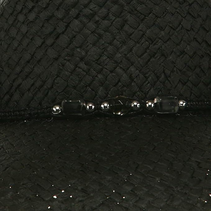 MG Womens Straw Outback Toyo Cowboy Hat, Black | Amazon (US)