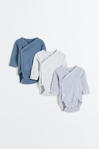 3-pack Long-sleeved Bodysuits | H&M (US)