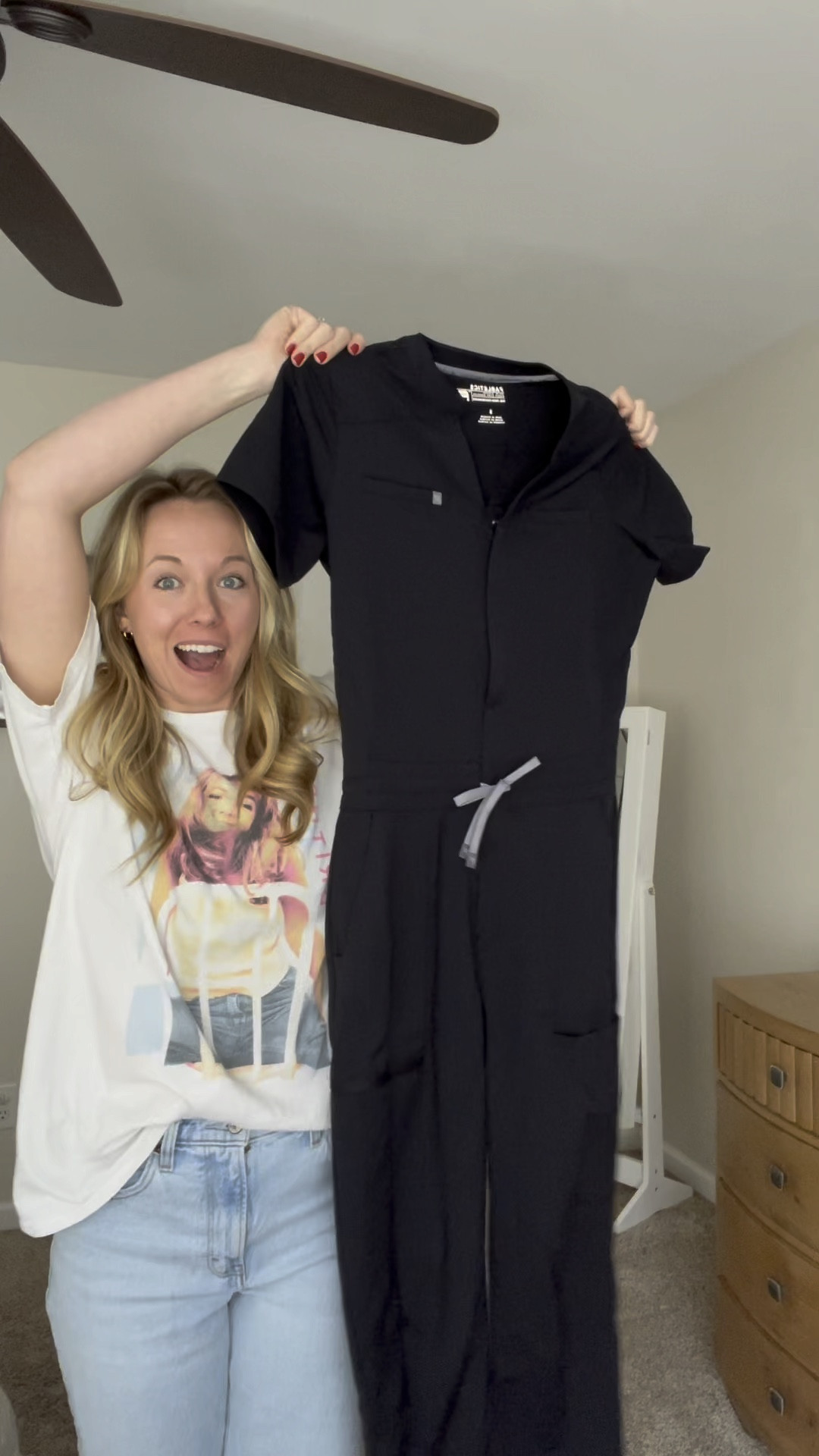 Fabletics scrub jumpsuit 

#LTKfindsunder100 #LTKworkwear #LTKVideo