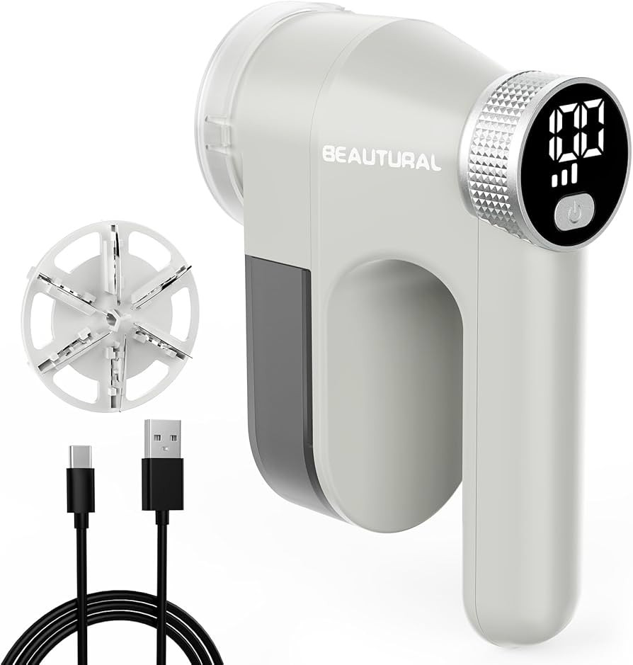 BEAUTURAL Fabric Shaver, Rechargeable Lint Remover, Electric Portable Sweater Defuzzer with 3 Spe... | Amazon (US)
