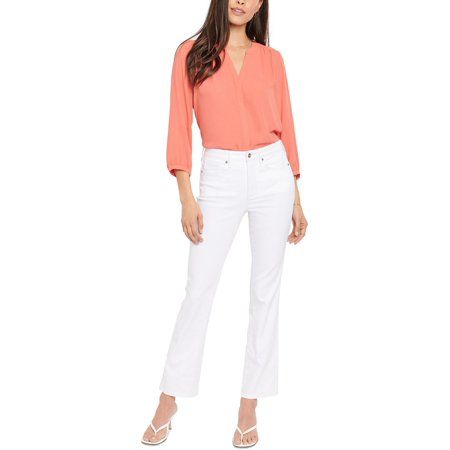NYDJ Womens Ankle Bootcut Slim Bootcut Jeans White 4 | Walmart (US)
