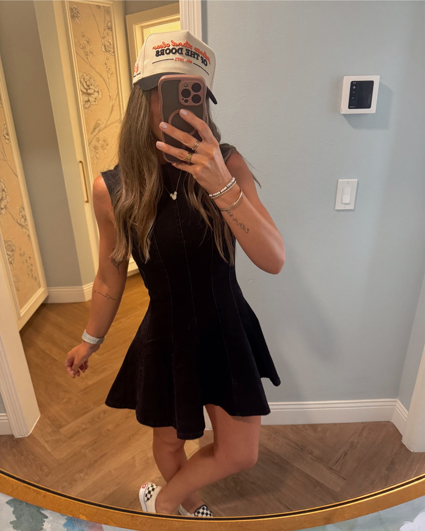 Disney outfit for the day at Epcot! Size XS dress. Soooo stretchy and comfy. Would be absolutely adorable for a country concert, too! 