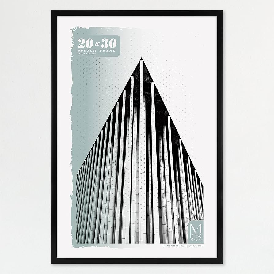 MCS Gallery Foundation Poster Frame, Picture Frame For Wall Art, Black, 20 x 30 Inch, Single | Amazon (US)