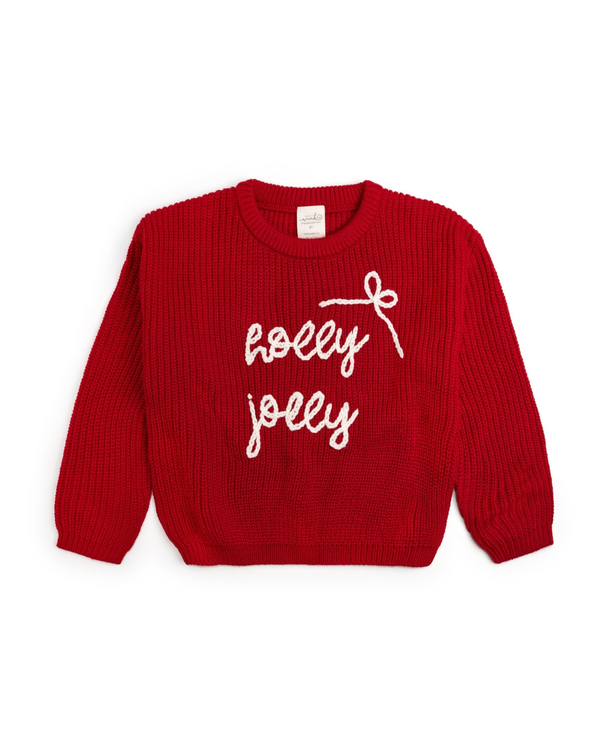 Sweet Wink Baby Girls Holly Jolly Bow Christmas Knit Sweater - Ruby red | Macy's