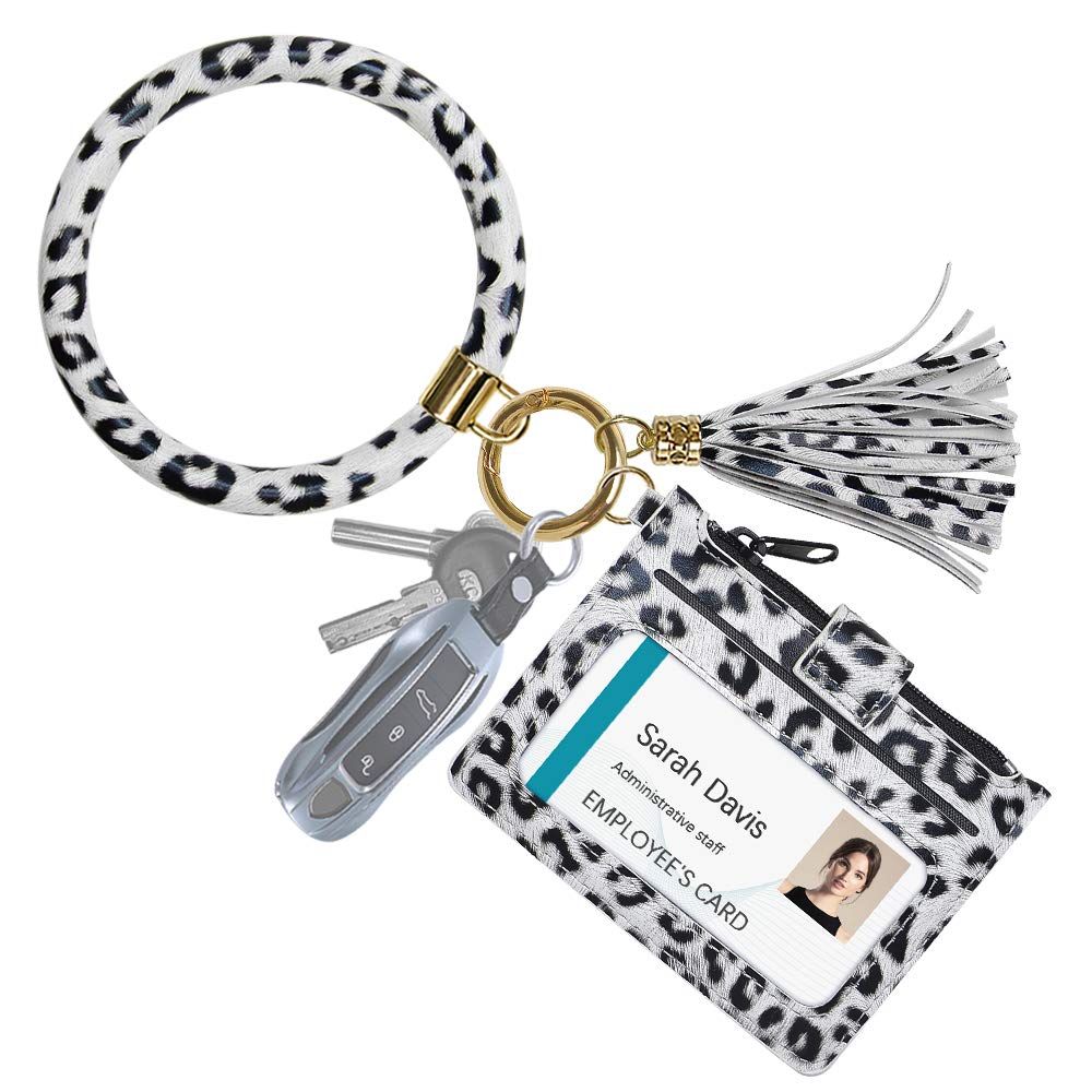 Keychain Bracelet, Doormoon Tassel Key Chain Wristlet Ring Circle Bangle | Amazon (US)